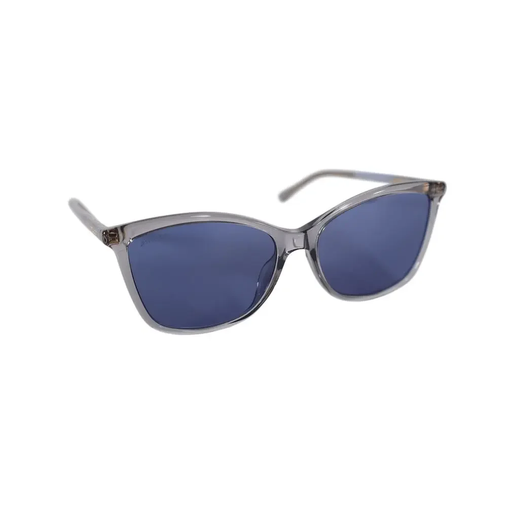 Jimmy Choo Cat Eye Women's Designer Sunglasses - Transparent Grey / Blue - NWT